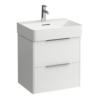 Spintelė praustuvui Laufen BASE 533x391x515 mm, su dviem stalčiais, praustuvui 810282, spalva- balta blizgi 